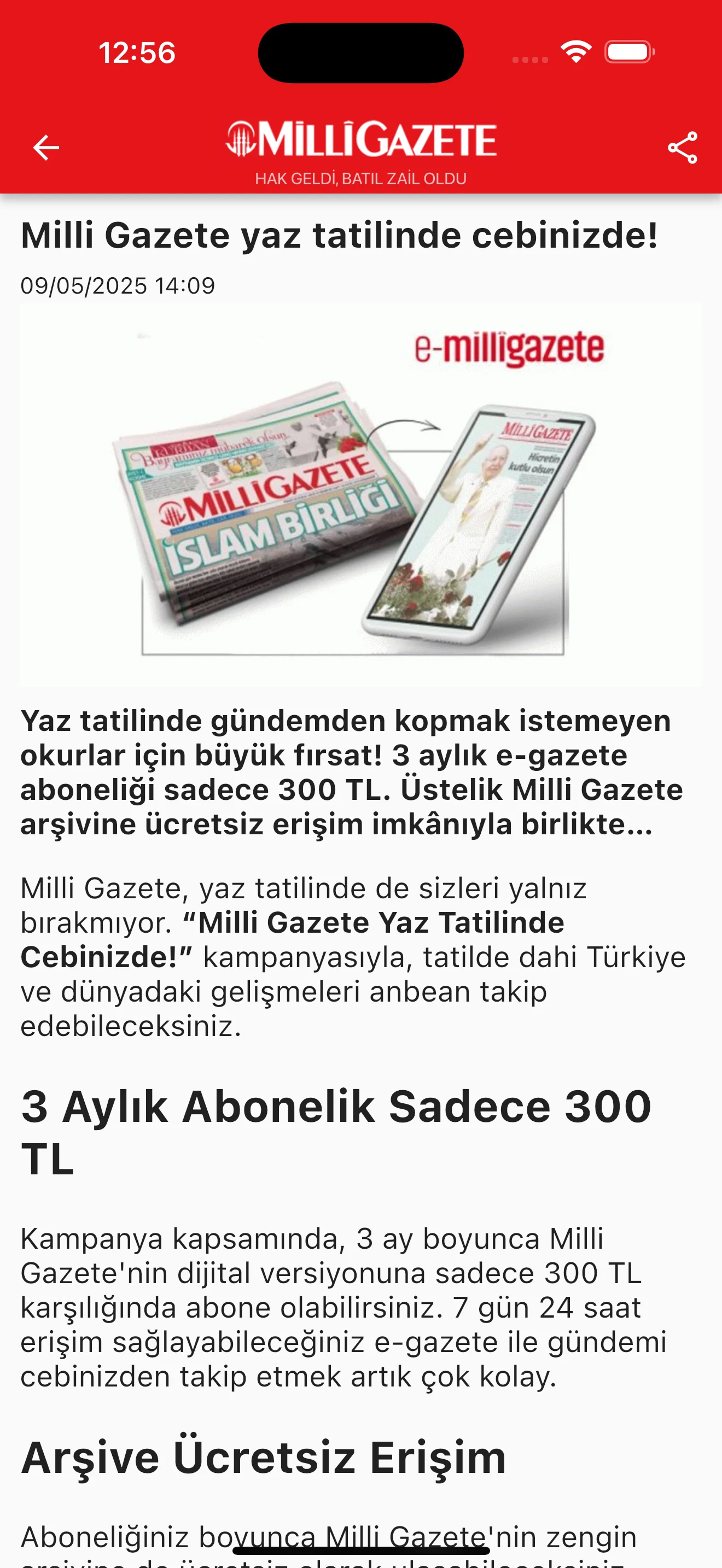 Milli Gazete screenshot